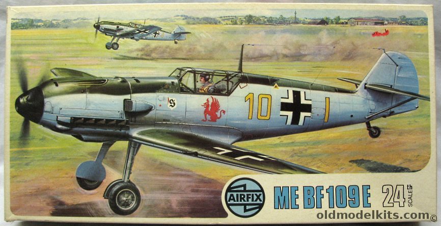 Airfix 1/24 Messerschmitt Bf-109E For Motorizing - Major Helmut Wick 'Richthofen' JG2 or JG26 'Schlageter', 09321-1 plastic model kit